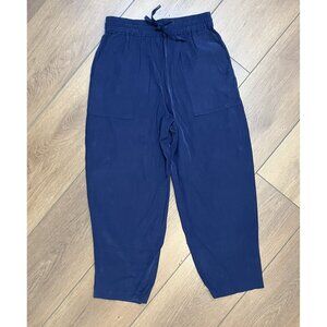 Whistles NWOT Nicola Tie Waist Pants Navy Drawstring Pants Size 6